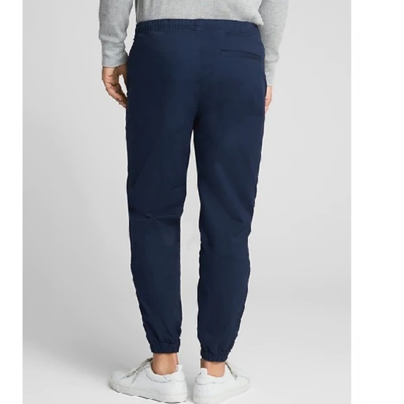 NWT GapF Mens Twill Joggers Small Blue c655 - Picture 2 of 3
